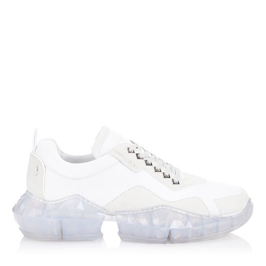 chunky platform white trainers