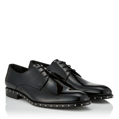 Shop Jimmy Choo Axel Black Patent Leather Lace Up Shoes
