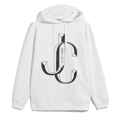 Shop Jimmy Choo Jc-hoodie In S100 White