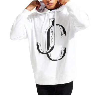 Shop Jimmy Choo Jc-hoodie In S100 White