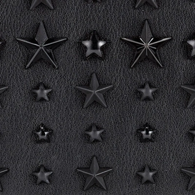 Shop Jimmy Choo Carnaby Black Leather Travel Wallet With Mixed Stars