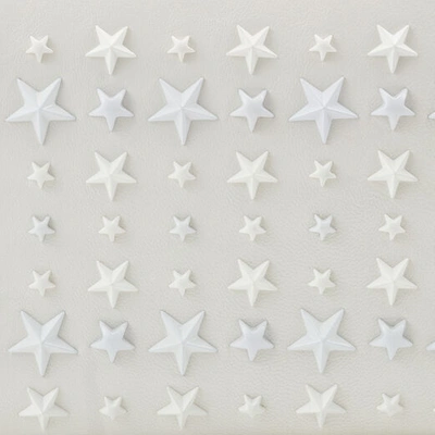 Shop Jimmy Choo Carnaby White Satin Leather Travel Wallet With Mixed Stars