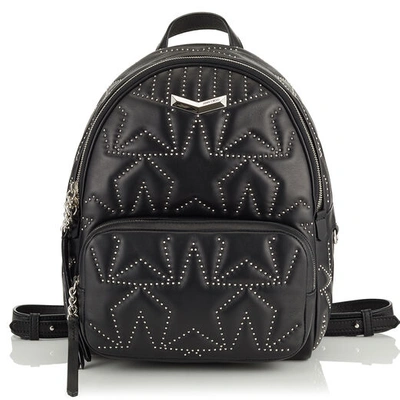 Shop Jimmy Choo Helia Backpack Black Star Matelassé Nappa Leather Backpack With Mini Studs