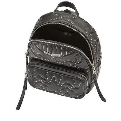 Shop Jimmy Choo Helia Backpack Black Star Matelassé Nappa Leather Backpack With Mini Studs