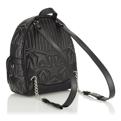 Shop Jimmy Choo Helia Backpack Black Star Matelassé Nappa Leather Backpack With Mini Studs