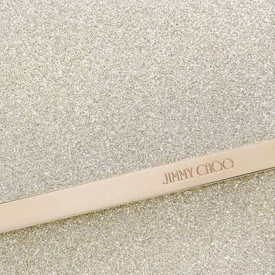 Shop Jimmy Choo Erica Platinum Ice Dusty Glitter Clutch Bag