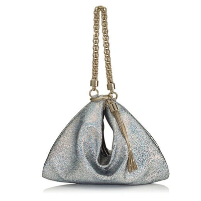 Shop Jimmy Choo Callie Multi Hologram Leather Clutch Bag With Chain Strap