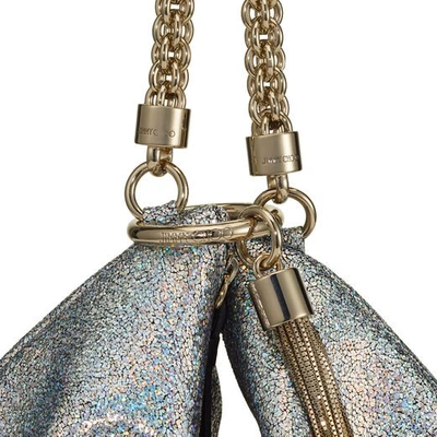 Shop Jimmy Choo Callie Multi Hologram Leather Clutch Bag With Chain Strap