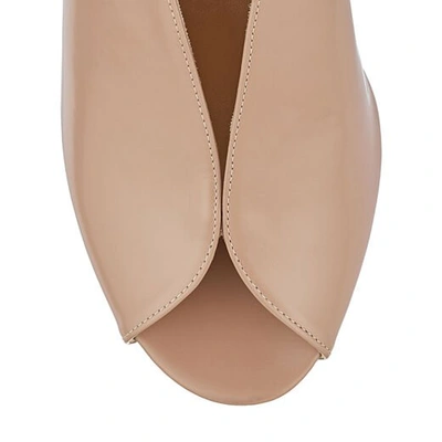 SHAR 85 Ballet Pink Liquid Leather Sandal Booties