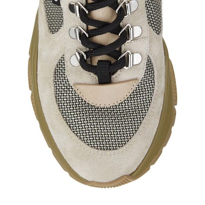 Shop Jimmy Choo Inca/f White Sand And Natural Crosta Suede, Calf And Technical Mesh Trainers In White Sand/natural