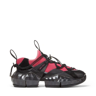 Jimmy Choo Diamond Trail/f Mesh And Leather Trainers In Bubble