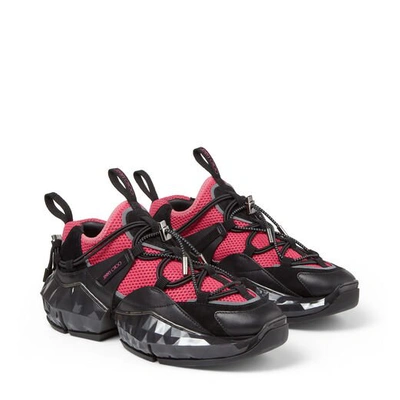 Jimmy Choo Diamond Trail/f Mesh And Leather Trainers In Bubble