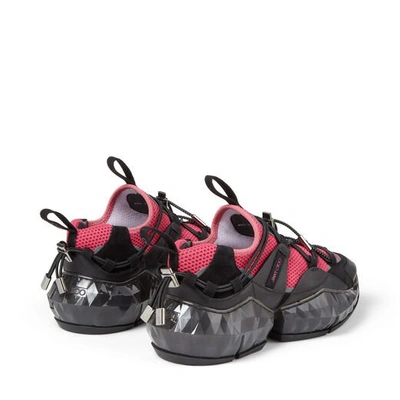 Jimmy Choo Diamond Trail/f Mesh And Leather Trainers In Bubble