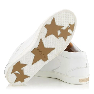 MIAMI White Calf Leather Low Top Trainers