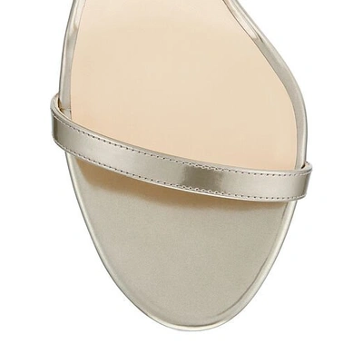 MINNY 85 Gold Liquid Mirror Leather Sandals