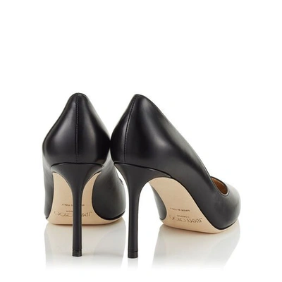 Jimmy Choo Black Leather Pumps In Ballet Pink