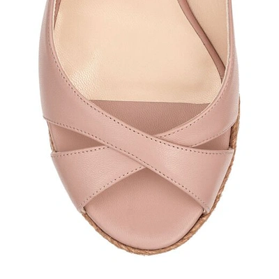 AMELY 80 Ballet Pink Nappa Leather Slingback Wedges