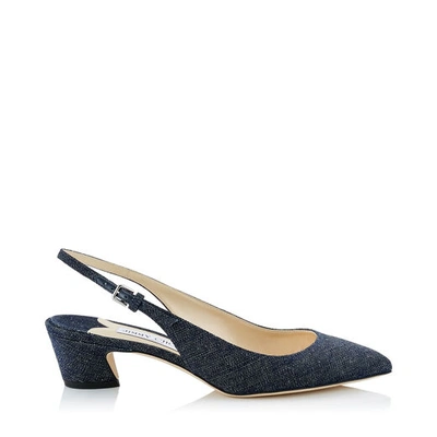 Shop Jimmy Choo Gemma 40 Indigo Denim Slingback Pump