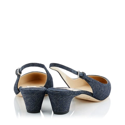 Shop Jimmy Choo Gemma 40 Indigo Denim Slingback Pump