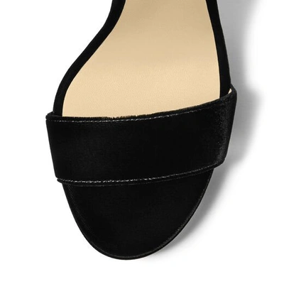 Shop Jimmy Choo Misty 120 Black Velvet Platform Sandals