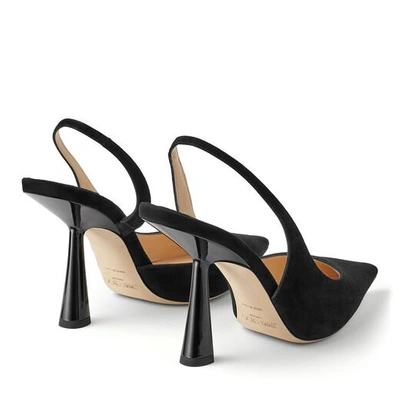 Shop Jimmy Choo Fetto 100 Black Suede Pointed Toe Pumps