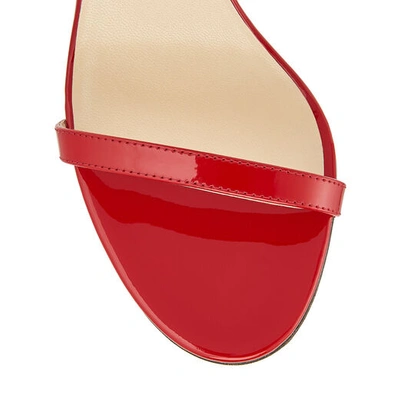 Shop Jimmy Choo Minny 85 Red Patent Leather Sandals
