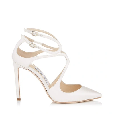 LANCER 100 Ivory Satin Pointy Toe Pumps