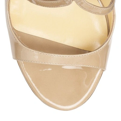 IVETTE Nude Patent Leather Strappy Sandals