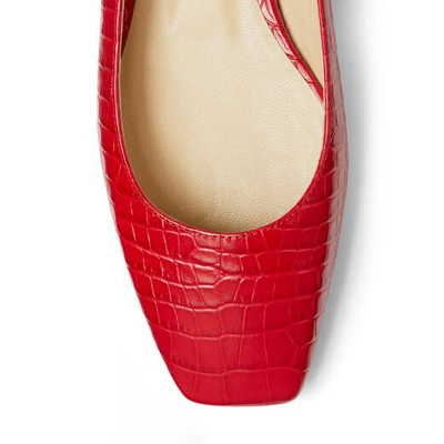 Shop Jimmy Choo Mirele Flat In Red