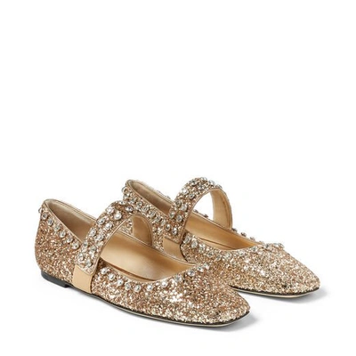 Shop Jimmy Choo Minette Flat In Goldie