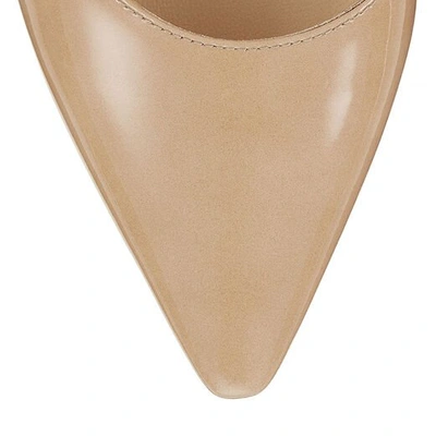 Jimmy Choo Nude Romy 85 Patent Leather Pumps In Neutrals