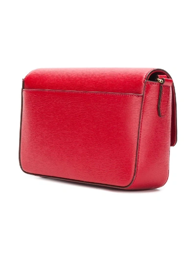 Shop Dkny Bryant Leather Crossbody Bag In Red