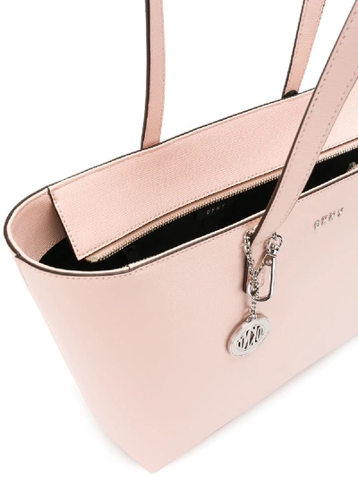 Shop Dkny Bryant Leather Tote Bag In Pink