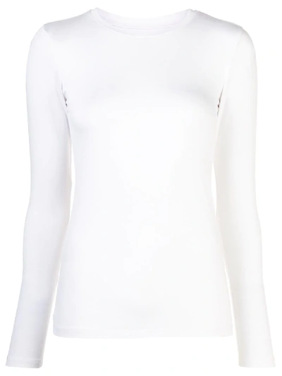 Shop L Agence Tess Long Sleeved T-shirt In White