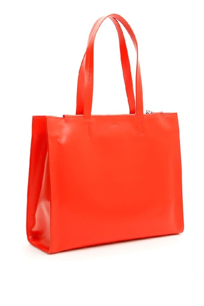 Shop Kenzo Logo Print Tote Bag In Red