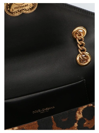 Shop Dolce & Gabbana Logo Heart Embellished Shoulder Bag In Multi