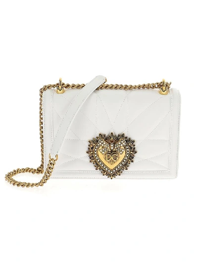 Shop Dolce & Gabbana Devotion Shoulder Bag In White