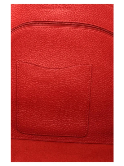 Shop Longchamp Medium Roseau Tote Bag In Red
