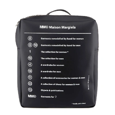 Shop Mm6 Maison Margiela Printed Backpack In Black