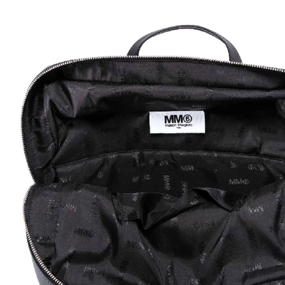 Shop Mm6 Maison Margiela Printed Backpack In Black