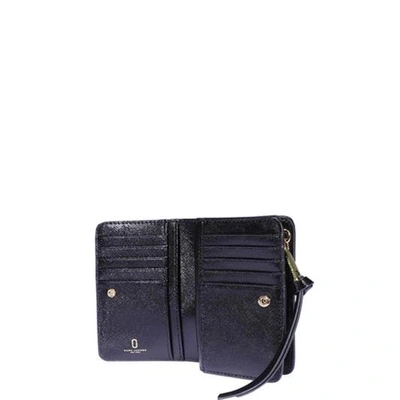 Shop Marc Jacobs Logo Print Wallet In Black