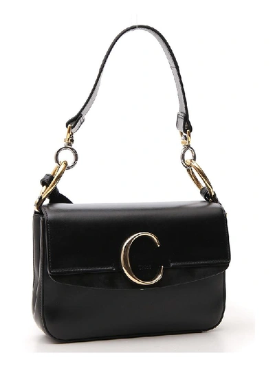 Shop Chloé C Shoulder Bag In Black