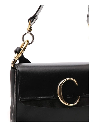 Shop Chloé C Shoulder Bag In Black