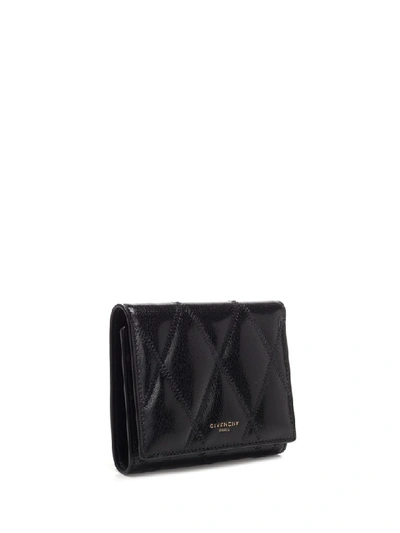 Shop Givenchy Quilted Trifold Wallet In Black