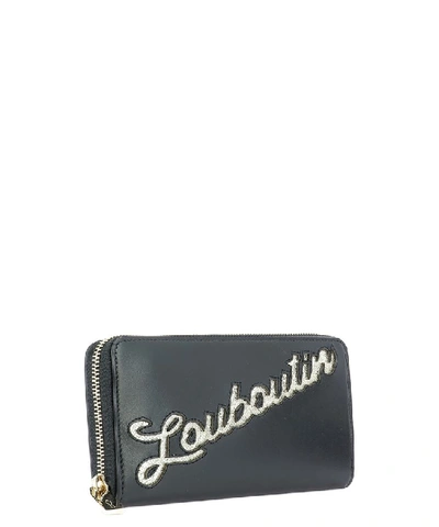 Shop Christian Louboutin Panettone Logo Wallet In Black