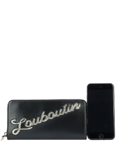 Shop Christian Louboutin Panettone Logo Wallet In Black