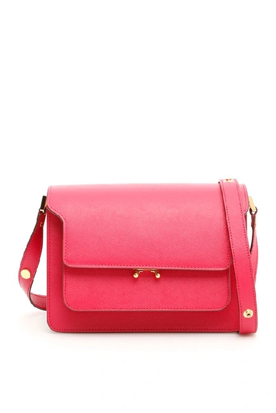 Shop Marni Trunk Medium Shoulder Bag In Pink