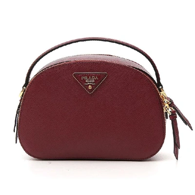 Shop Prada Odette Shoulder Bag In Brown