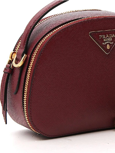 Shop Prada Odette Shoulder Bag In Brown