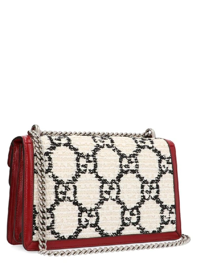 Shop Gucci Dionysus Gg Tweed Small Shoulder Bag In White